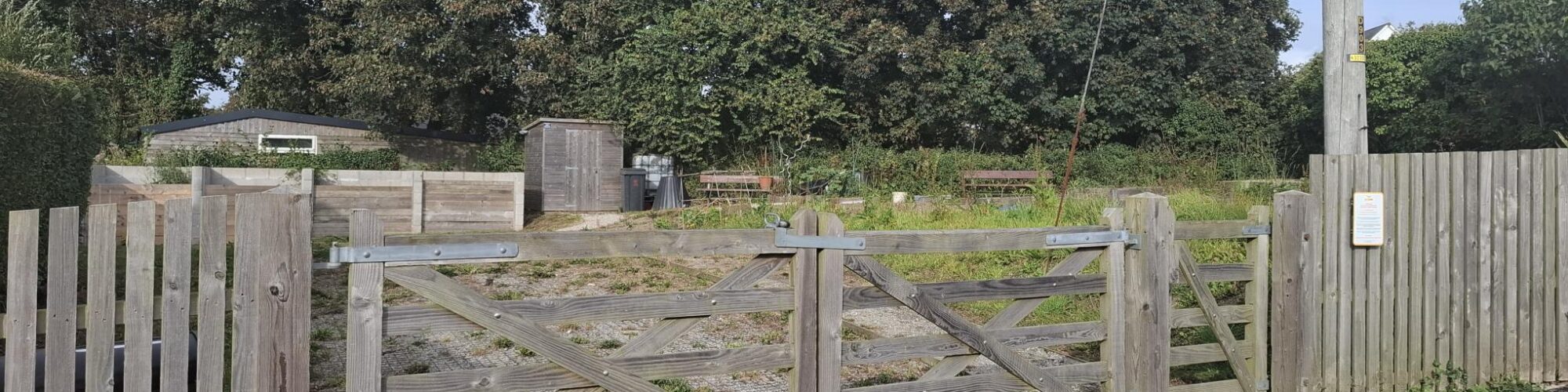 sturdy double wooden gate